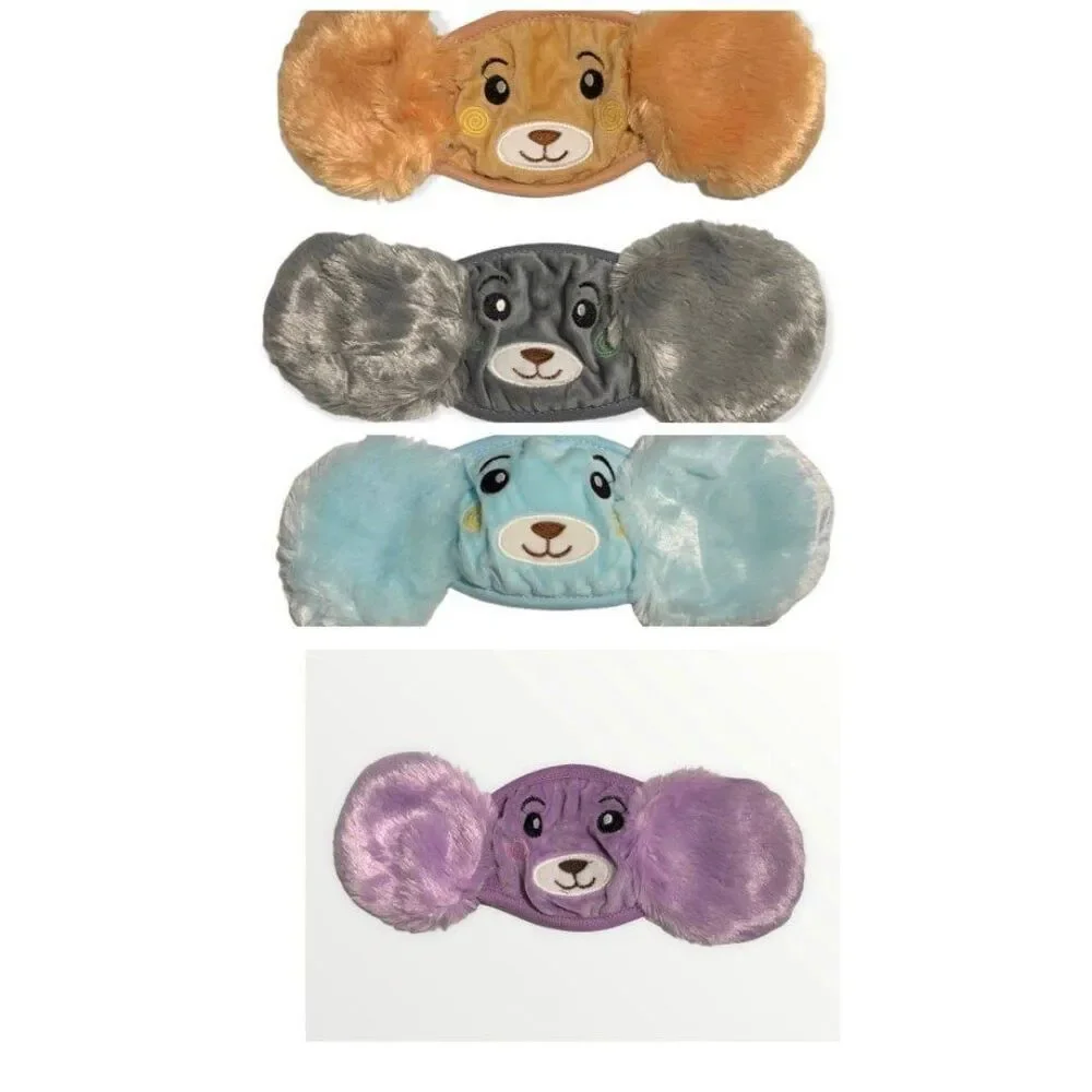 NEW Kids Cute Plush Teddy Bear Stuff Animal Earmuff Face Mask Set